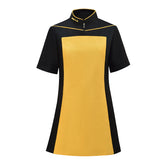 Star Trek Uniform TNG The Next Generation Yellow Dress Cosplay Costume ACcosplay